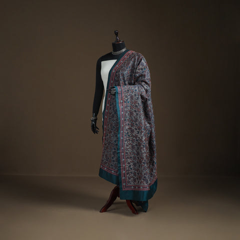 Tussar silk handloom bolpur kantha hand embroidered dupatta