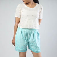 chikankari shorts