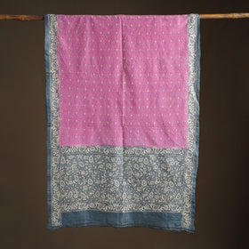 Tussar Silk Handloom Bolpur Kantha Hand Embroidered Dupatta 09
