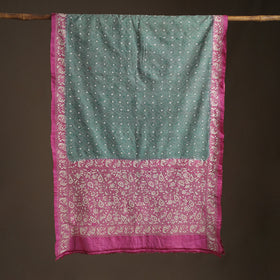 Tussar Silk Handloom Bolpur Kantha Hand Embroidered Dupatta 10
