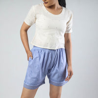 chikankari shorts