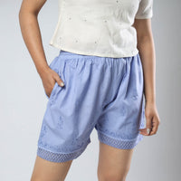 chikankari shorts