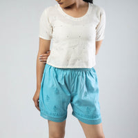 chikankari shorts