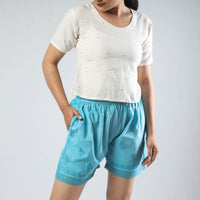 chikankari shorts