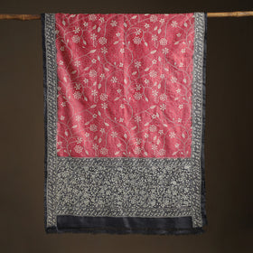 Tussar Silk Handloom Bolpur Kantha Hand Embroidered Dupatta 14