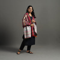 Multicolor - Allover Kutch Hand Embroidery Woollen Shawl 141