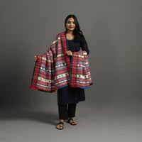 Multicolor - Allover Kutch Hand Embroidery Woollen Shawl 141