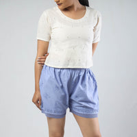 chikankari shorts