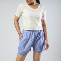 chikankari shorts