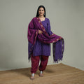 Pochampally Ikat Cotton Suit Set with Dupatta for women 04