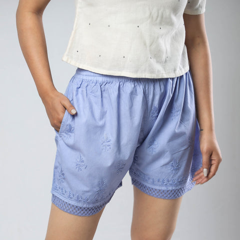 chikankari shorts