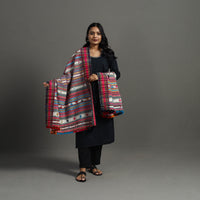 Multicolor - Allover Kutch Hand Embroidery Woollen Shawl 144