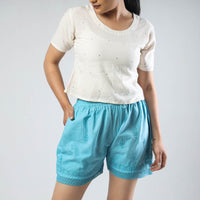 chikankari shorts