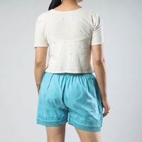 chikankari shorts