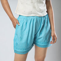 chikankari shorts