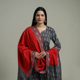 Pochampally Ikat Cotton Suit Set with Dupatta for women 13