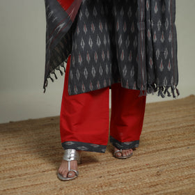 Pochampally Ikat Cotton Suit Set with Dupatta for women 13