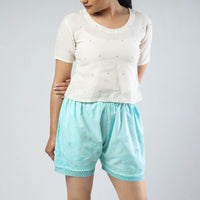 chikankari shorts