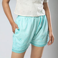 chikankari shorts