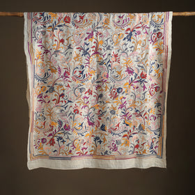 Tussar Silk Handloom Bolpur Kantha Hand Embroidered Dupatta 25