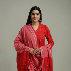 Pochampally Ikat Cotton Suit Set with Dupatta for women 18