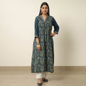 ajrakh embroidery kurta 