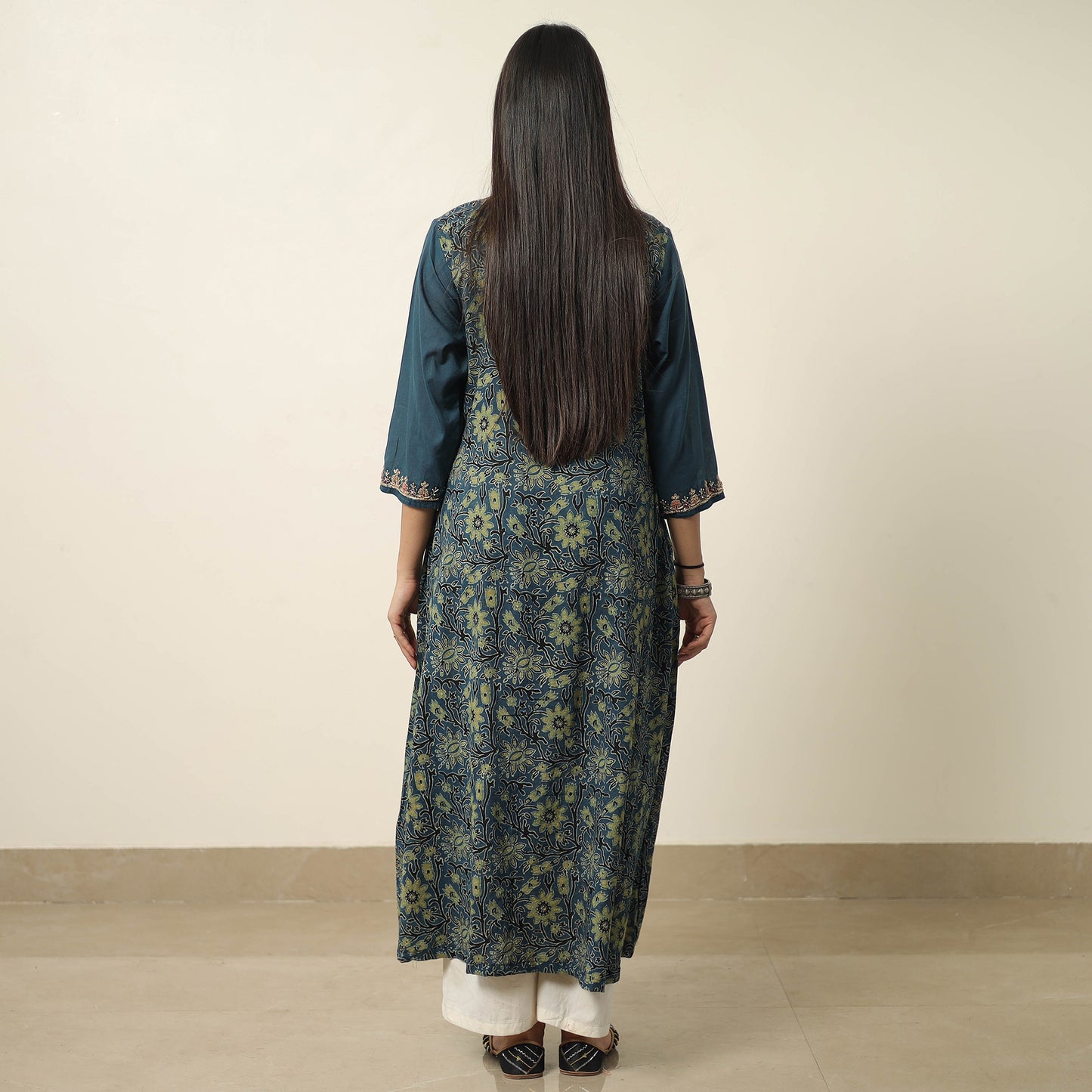 ajrakh embroidery kurta 