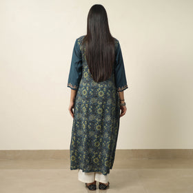 ajrakh embroidery kurta 