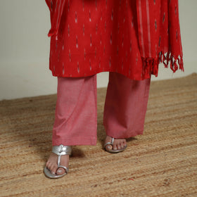 Pochampally Ikat Cotton Suit Set with Dupatta for women 18