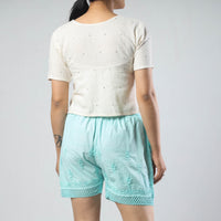 chikankari shorts