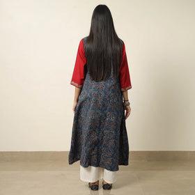 Blue - Exclusive Hand Zardozi Embroidery Mul Cotton Kurta 08
