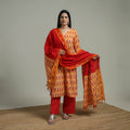 Pochampally Ikat Cotton Suit Set with Dupatta for women 08