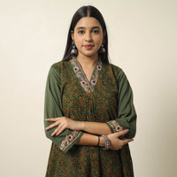 ajrakh embroidery kurta