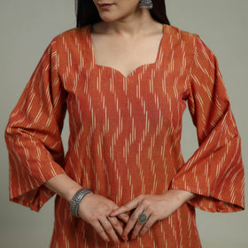 Pochampally Ikat Cotton Suit Set with Dupatta for women 03