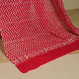 Pink - mul cotton hand batik saree 25 - handcrafted