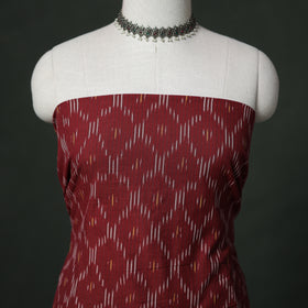 Pochampally Ikat Cotton Unstitched Dress Material: Kurta with Dupatta 05