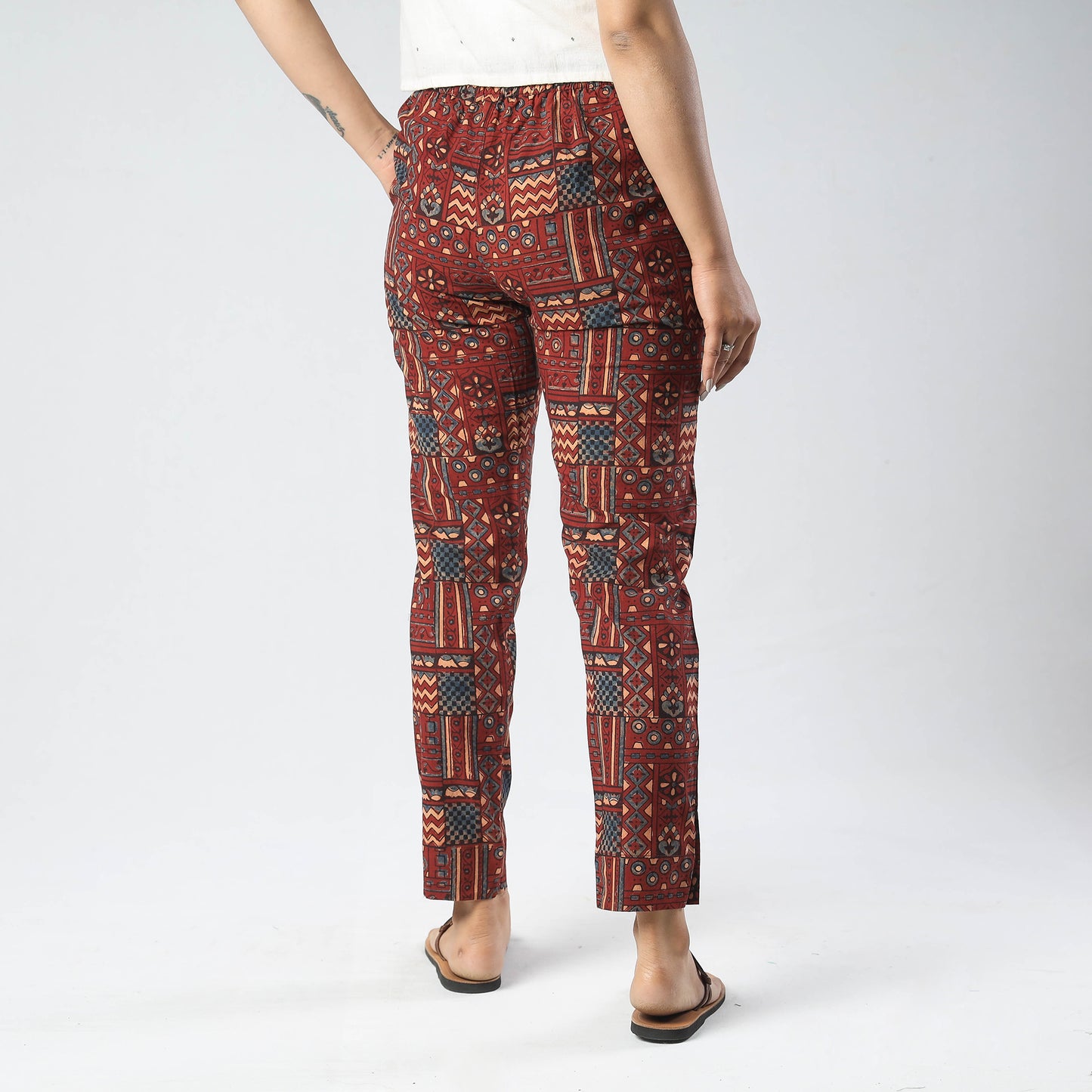 Ajrakh Block Printed Cotton Pant
 
 