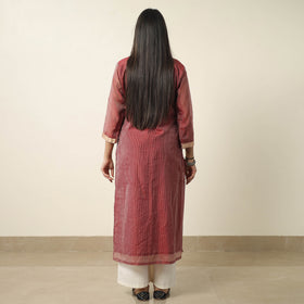  Traditional Maheshwari Silk Handloom Kurta with Dupatta Set 02 