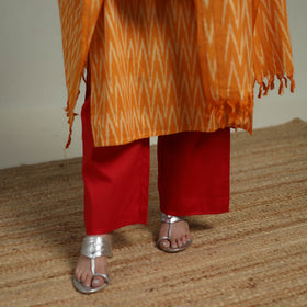 Pochampally Ikat Cotton Suit Set with Dupatta for women 19