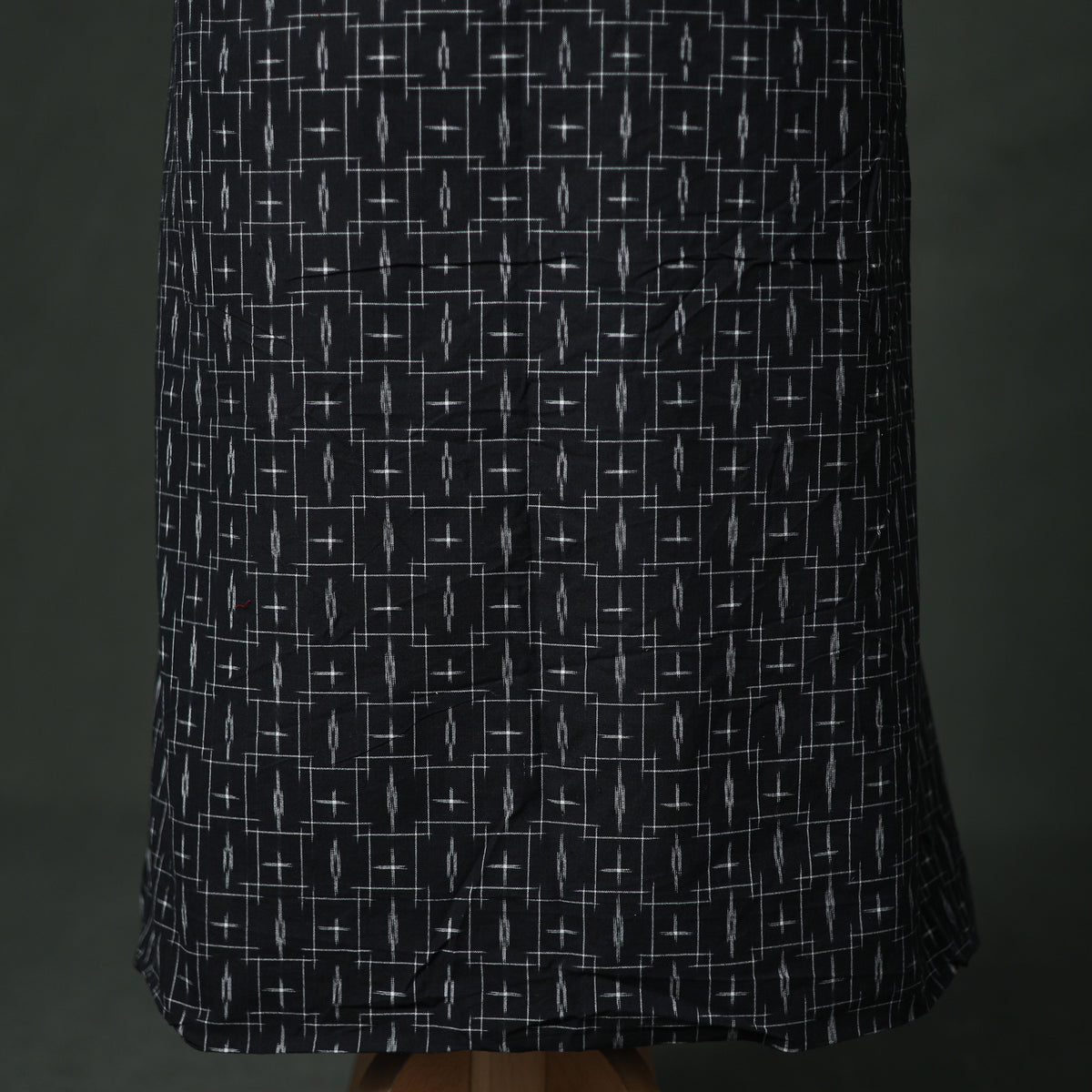 Pochampally Ikat Cotton Unstitched Dress Material: Kurta with Dupatta 08