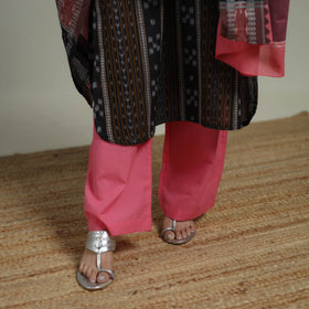 Black - Sambalpuri Ikat Pure Cotton Suit Set with Dupatta for women 10