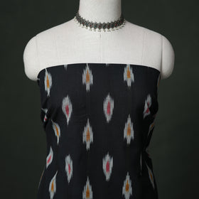 Pochampally Ikat Cotton Unstitched Dress Material: Kurta with Dupatta 09