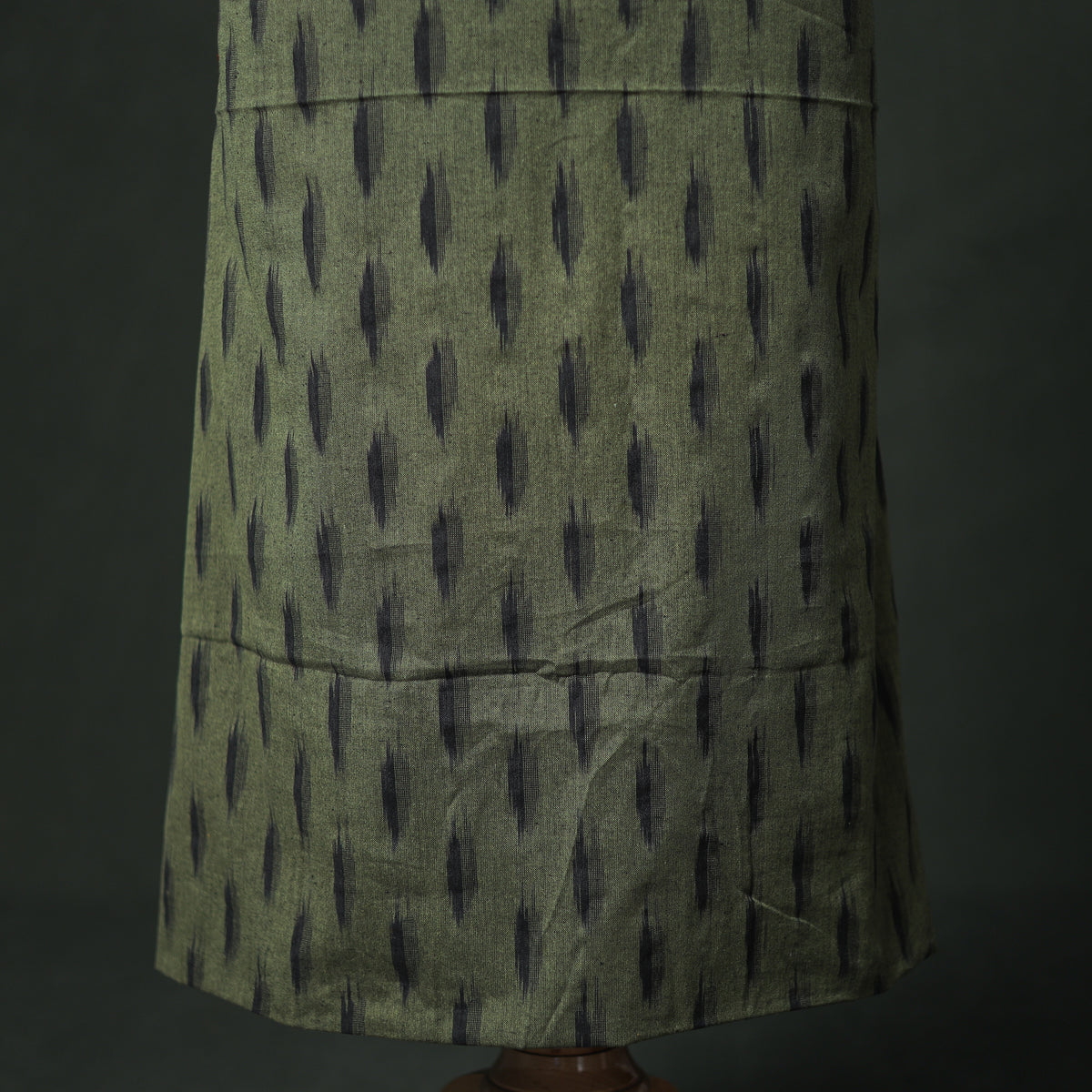 Pochampally Ikat Cotton Unstitched Dress Material: Kurta with Dupatta 10