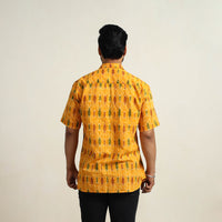 Yellow - Men Cotton Pochampally Ikat Shirt 04