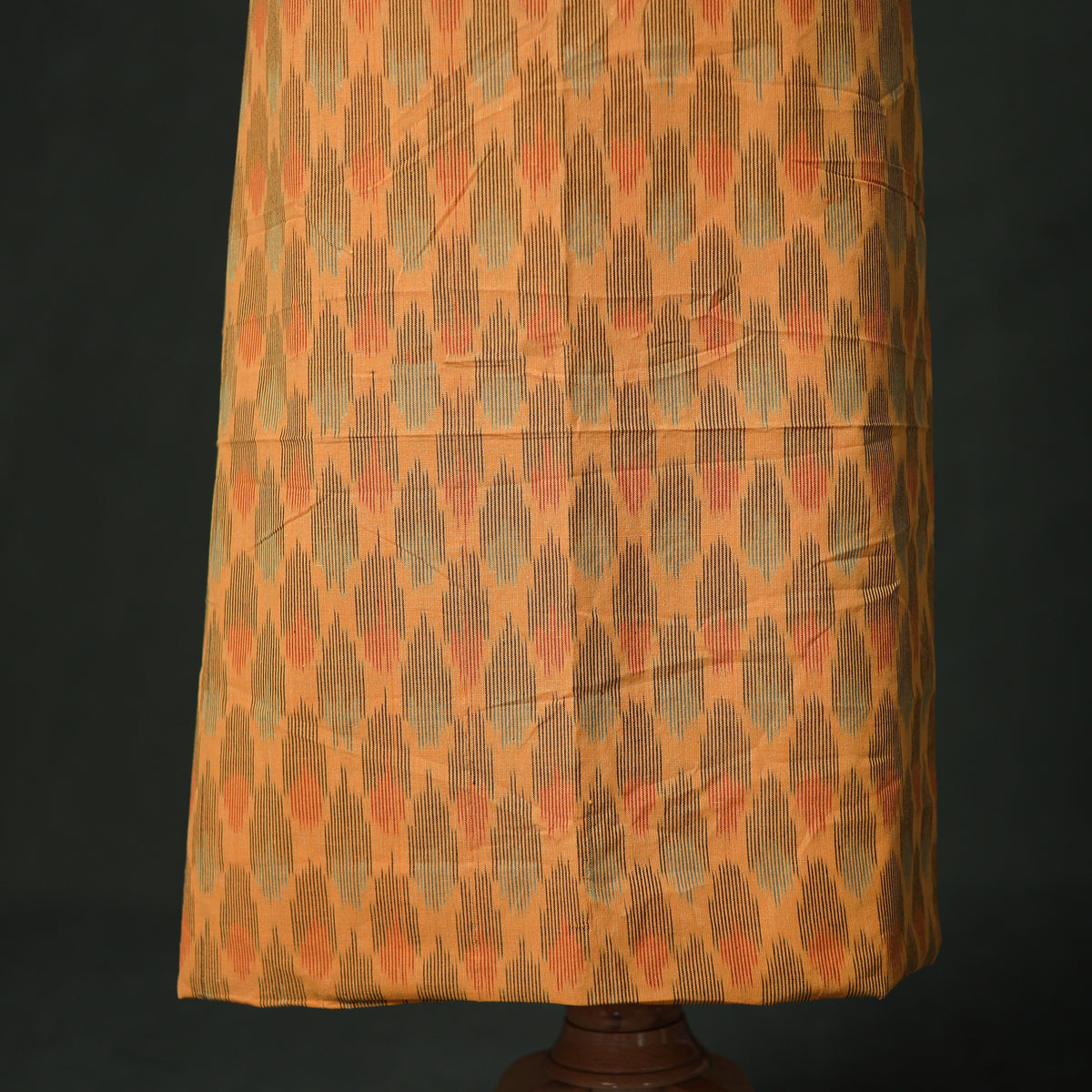 Pochampally Ikat Cotton Unstitched Dress Material: Kurta with Dupatta 16