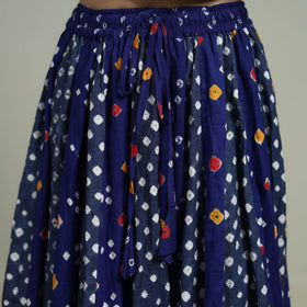 Bandhani Tie-Dye 24 Kali Patchwork Cotton Long Skirt 24