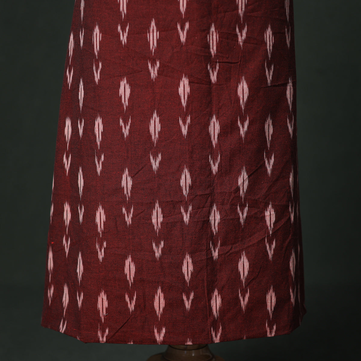 Pochampally Ikat Cotton Unstitched Dress Material: Kurta & Dupatta with Jewellery 18