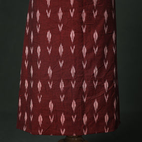 Pochampally Ikat Cotton Unstitched Dress Material: Kurta & Dupatta with Jewellery 18