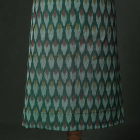 Pochampally Ikat Cotton Unstitched Dress Material: Kurta & Dupatta with Jewellery 19