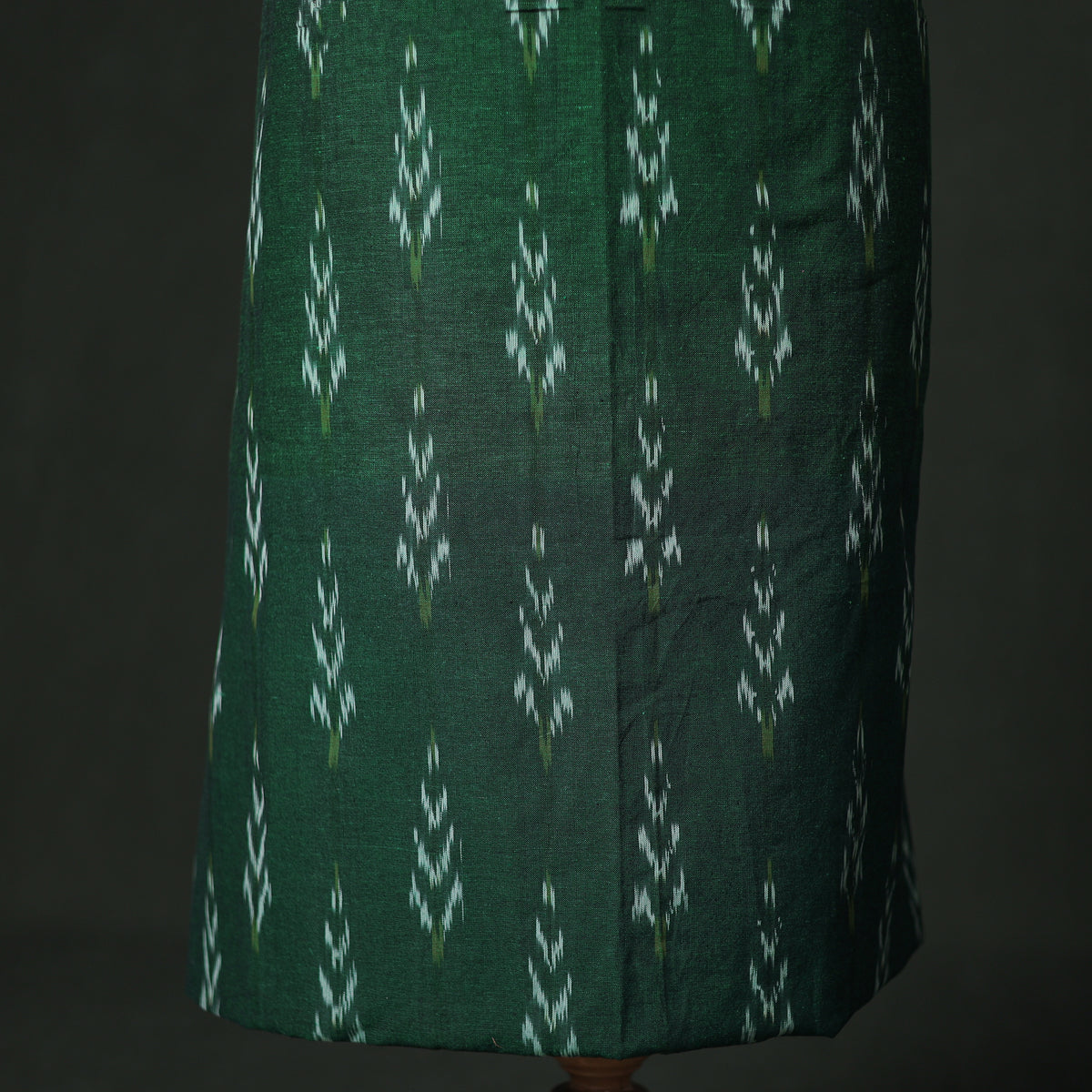 Pochampally Ikat Cotton Unstitched Dress Material: Kurta & Dupatta with Jewellery 20
